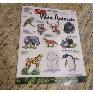 Vintage 50 Wild Animals American School of Needlework Cross Stitch Patterns 3705